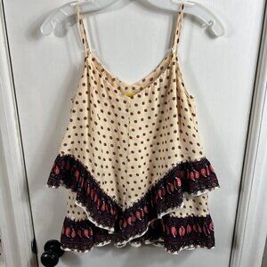 Maeve Buteh Borders Paisley Ruffle Tiered top.  Anthropologie.